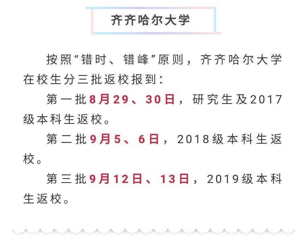 黑龙江各高校开学时间陆续出炉 齐齐哈尔这所高校开学时间定在……“火狐电竞官方网站”(图4)
黑龙江各高校开学时间陆续出炉 齐齐哈尔这所高校开学时间定在……“火狐电竞官方网站”(图4)