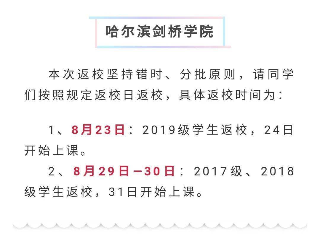 黑龙江各高校开学时间陆续出炉 齐齐哈尔这所高校开学时间定在……“火狐电竞官方网站”(图18)
黑龙江各高校开学时间陆续出炉 齐齐哈尔这所高校开学时间定在……“火狐电竞官方网站”(图18)